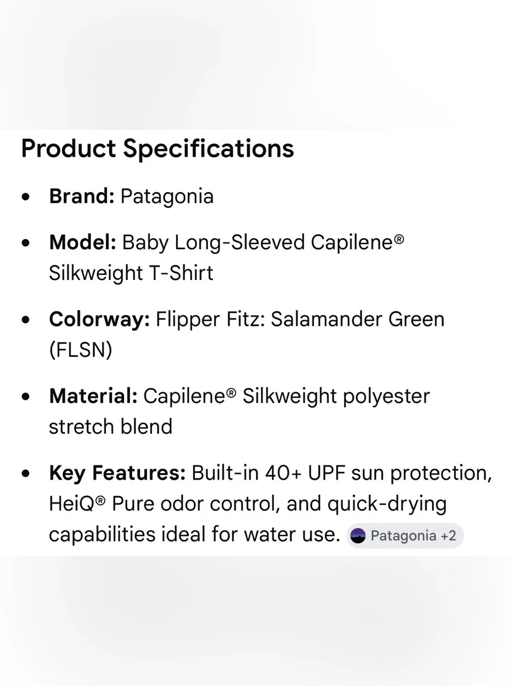 Patagonia Bright Green Kids Capilene Silkwweight Top Flipper Flitz Seal